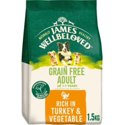 James Wellbeloved Adult Grain Free Turkey Dry Dog Food 1.5kg