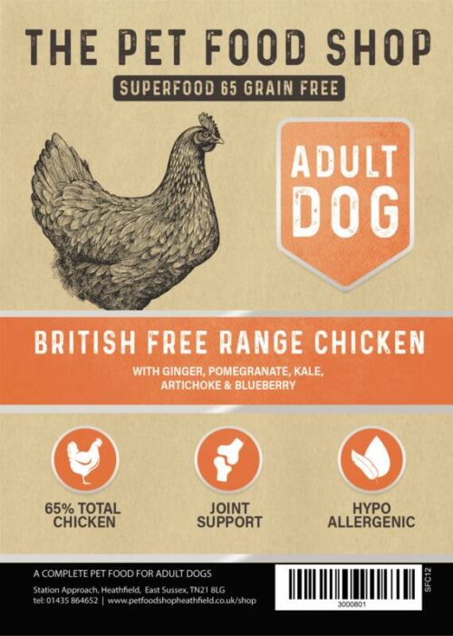 Grain Free Superfood 65 British Free Range Chicken Adult Dog