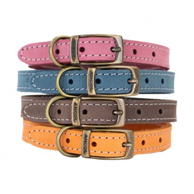 Ancol Timberwolf Leather Collar