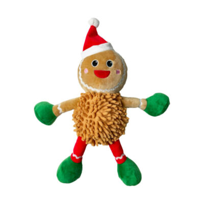 Happy Pet Noodle Gingerbread Man Dog Toy