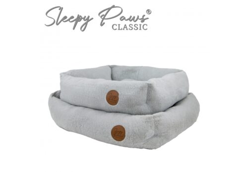 Ancol Sleepy Paws Square Bed Light Grey