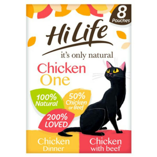 HiLife Its Only Natural The Chicken One In Jelly Wet Cat Food Pouches