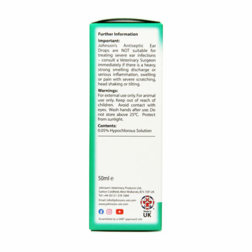 Johnsons Antiseptic Ear Drops 50ml - Image 3