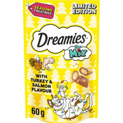 Dreamies Mix Cat Treats With Turkey & Salmon 60g