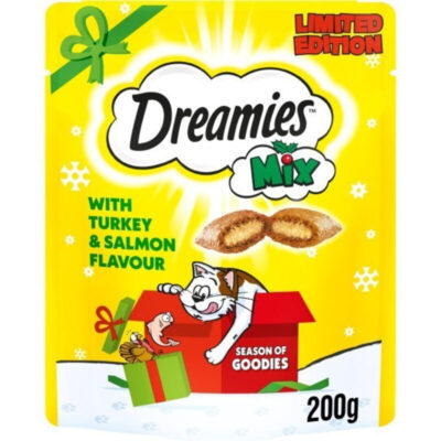 Dreamies Mix Cat Treats With Turkey & Salmon 200g