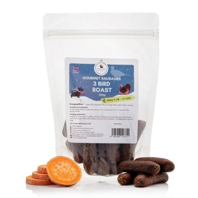 Pet Treat Wholesale Gourmet 3 Bird Roast Sausage 250g