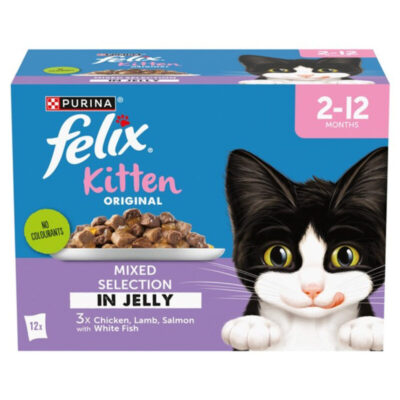 Felix Original Kitten 2-12 Months In Jelly Wet Cat Food 12x85g