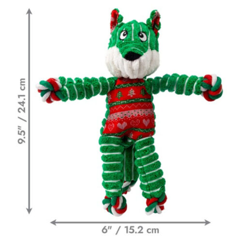 KONG Holiday Floppy Knots Fox S/M - Image 2