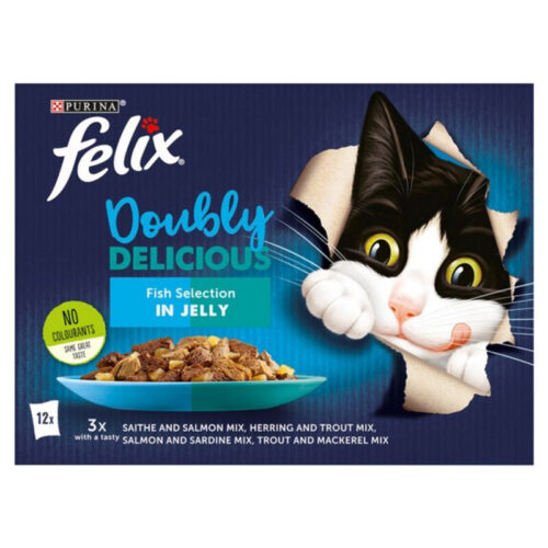 Felix Doubly Delicious 1+ In Jelly Wet Cat Food 12x85g - Image 2
