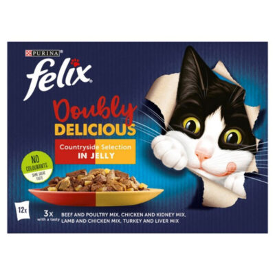 Felix Doubly Delicious 1+ In Jelly Wet Cat Food 12x85g