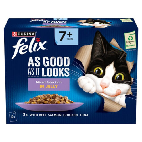 Felix As Good As It Looks Senior 7+ In Jelly Wet Cat Food 12x85g - Image 2