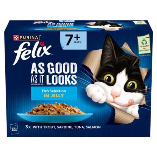 Felix As Good As It Looks Senior 7+ In Jelly Wet Cat Food 12x85g - Image 4