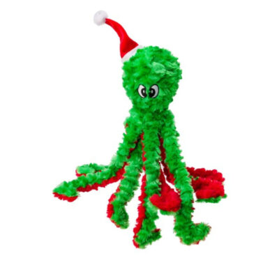 House Of Paws Plush Christmas Octopus Dog Toy