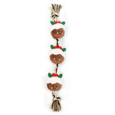 Happy Pet String of Christmas Puds Rope Dog Toy
