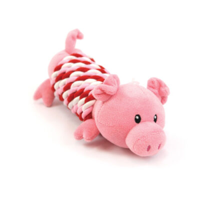 Happy Pet Pig in a Rope Blanket Dog Toy