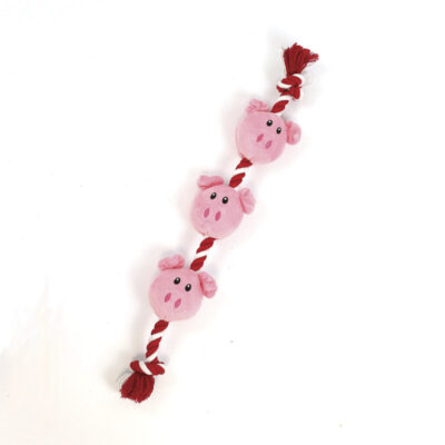 Happy Pet String of Piglets Rope Dog Toy