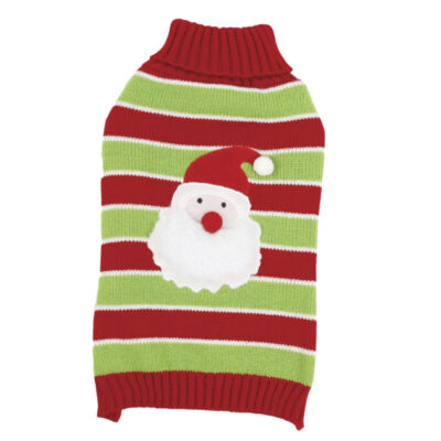 Happy Pet Santa Applique Sweater