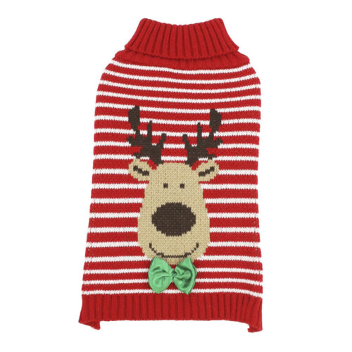 Happy Pet Reindeer Stripe Sweater