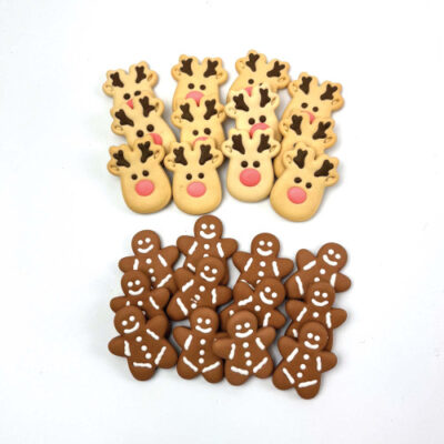 Happy Pet Reindeer & Gingerbread Festive Dog Biscuits 24pc