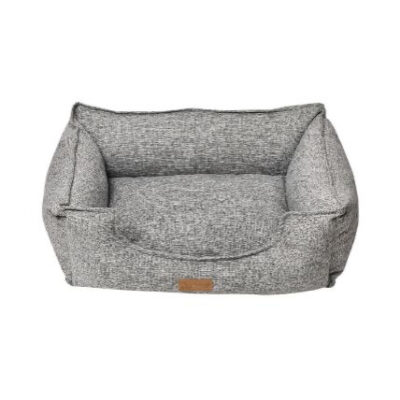 Happy Pet Classic Oxford Square Bed - Stone Grey