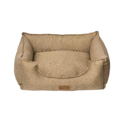 Happy Pet Linen Oxford Square Bed - Camel