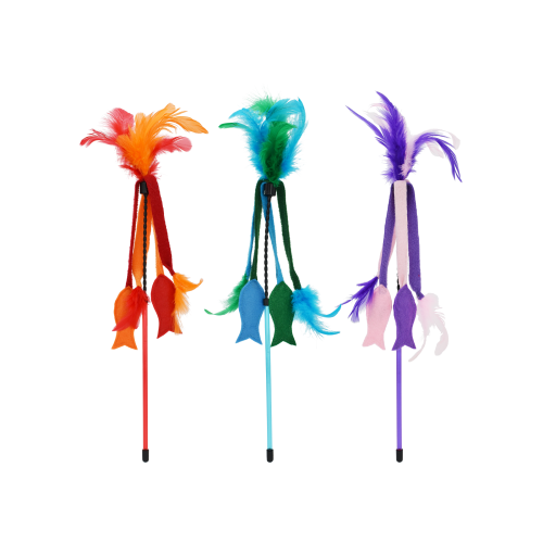 Tabby Patch Felt Fish Cat Teaser