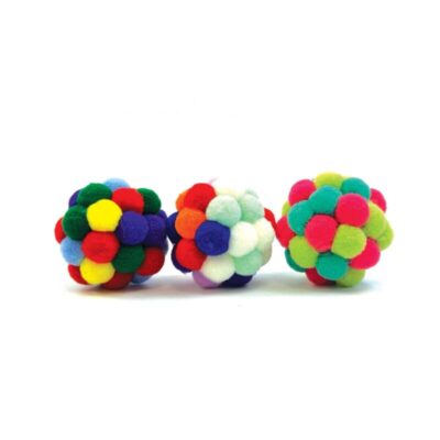 Tabby Patch Pom Pom Balls Cat Toy