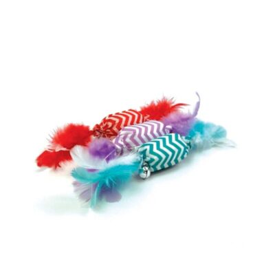 Tabby Patch Crinkle Candy Cat Toy