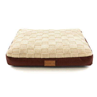 Happy Pet Checkra Pet Mattress - Latte 75x50x10cm