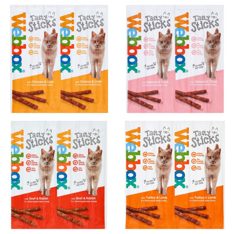 Webbox Cats Delight Tasty Cat Sticks 6pk