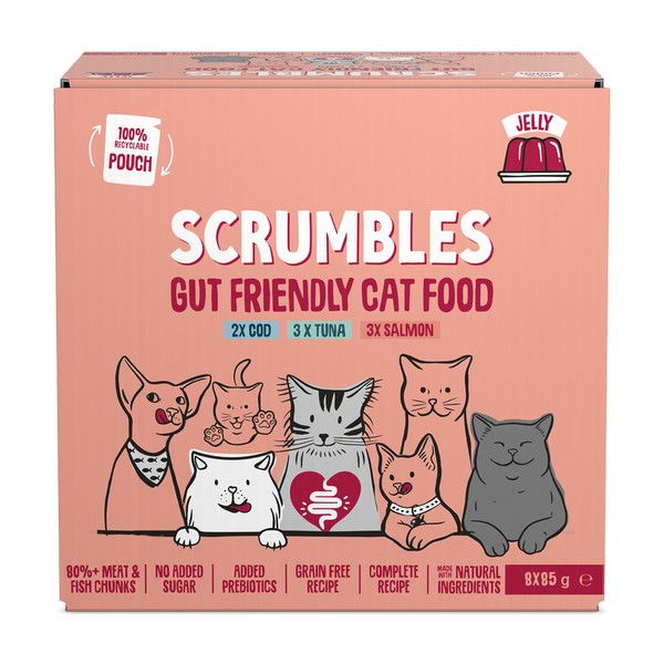 Scrumbles Fish in Jelly Cat Food Pouches