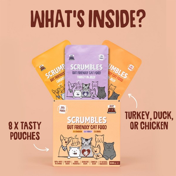 Scrumbles Poultry in Jelly Cat Food Pouches 8x85g - Image 2