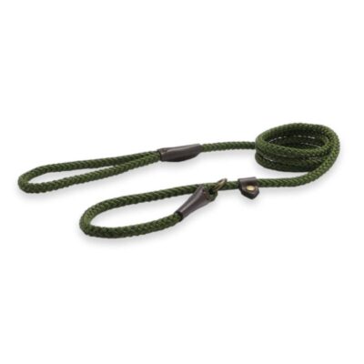 Ancol Heritage Nylon Rope Slip Lead Green