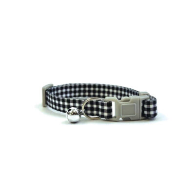Tabby Patch Black Check Cat Collar