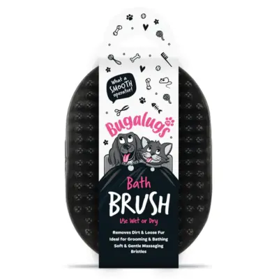 Bugalugs Wet & Dry Bath Brush for Dogs & Cats