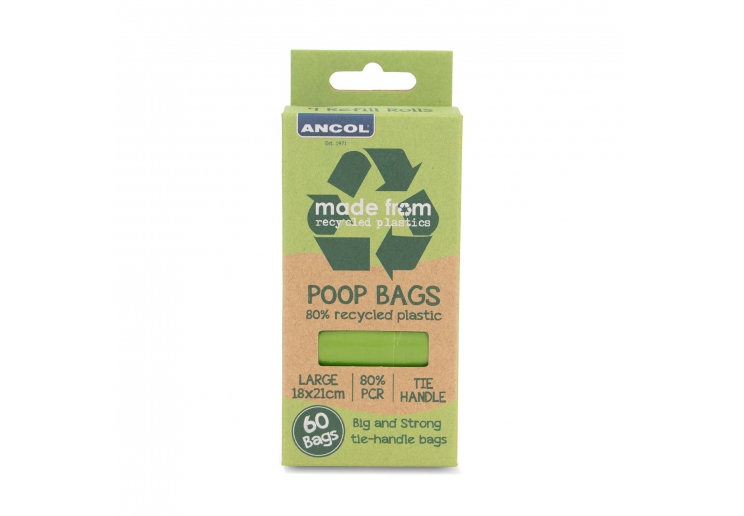 Ancol Made From Poop Bags 4 Rolls 60 Bags