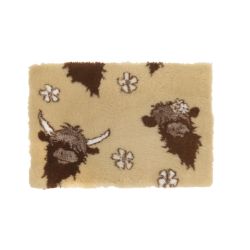 Vetbed® Non-Slip Comfort Beige with Highland Cows