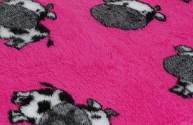 Vetbed® Non-Slip Comfort Barbie Pink with Cows